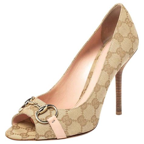 gucci peep toe pumps|Gucci Designer Pumps for Women .